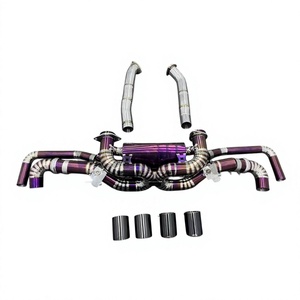 Escape trasero con válvulas Vortex Burnt Purple Titanium para Aston Martin Vantage 4.0T 4.7L, silenciador de alto rendimiento - Product Image 1