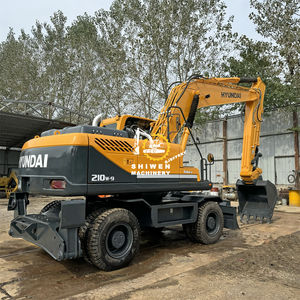 Excavatrice sur pneus reconditionnée HYUNDAI 210W pour travaux miniers, moteur Cummins, moteur PLC, couple élevé - Product Image 2