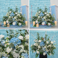 Bouquet de fleurs artificielles bleu et blanc de 70 cm pour allée de mariage, idéal pour les fêtes et événements, le meilleur choix pour les entreprises de location de fleurs