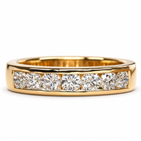 Bague de mariage de luxe pour homme en moissanite, argent sterling 925 plaqué or jaune 14K, 1 carat couleur D clarté VVS1, sertie pavé de laboratoire brillant