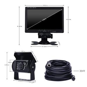 Kit de système de caméra de recul avec moniteur LCD étanche de 7 pouces, vision nocturne IR 18, grand angle, <span class=keywords><strong>pour</strong></span> camping-car et <span class=keywords><strong>camion</strong></span> - Product Image 4