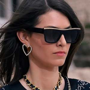 Gafas de Sol Personalizadas con Logotipo, Moda 2025, Montura Grande Vintage, Protección UV400, Estilo Ojo de Gato Cuadrado para Mujer - Product Image 3