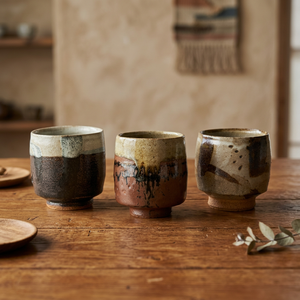 Hand-Made Ceramic Tea <b>Cups</b> Wabi-Sabi Design Solid Color Reusable For Home Use No Dishwasher Safe No Microwave Safe - Product Image 1