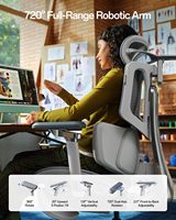 Fauteuil de Bureau Ergonomique Intelligent Hbada X7 Gris, avec Suivi Lombaire Entièrement Automatisé, Appui-tête 4D, Accoudoirs Réglables à 720°, Pivotant