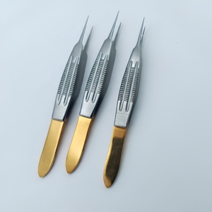 Pinzetten Daumenpinzetten Castroviejo Hipp Deutschland Gold 3-teiliges Set Angebot CE-zertifiziert Hohe Qualität - Product Image 3