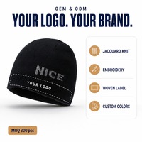 Bonnet en tricot personnalisé avec logo, bord côtelé épaissi, chapeau d'hiver chaud, résistant au vent, respirant, extensible, OEM ODM, vente en gros, hommes femmes