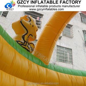 Château gonflable combiné pour enfants, type montgolfière, pour extérieur, avec zone de danger, toboggan, en PVC, facile à installer - Product Image 4