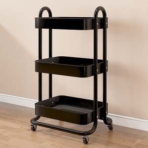 Carrito de Almacenamiento Metálico Rodante de 3 Niveles, Gran Capacidad, Personalizable, con Ruedas, Fácil de Montar, para <span class=keywords><strong>Cocina</strong></span> - Product Image 3