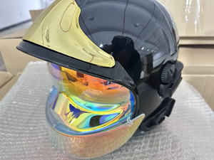 消防士ヘルメット MSA F1 GALLET PA ナイロン-66 消防士用シルバーフルヘルメット Tタイプ EN443 耐衝撃性 300耐熱性 8 - Product Image 4