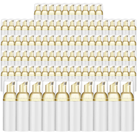 Bouteille blanche à pompe à mousse dorée 1oz 2oz 80ml 100ml 4oz 5oz 8oz
