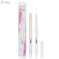 Yihuale Nuevo Pincel Retráctil Giratorio Ajustable para Delineado de Uñas con Longitud de Pelo de 0-20mm para Líneas Finas