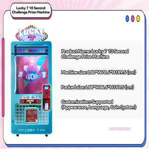 Machine de jeu d'arcade à monnayeur Lucky 7 avec roues, éclairage LED et système de récompense en 10 secondes, à vendre - Product Image 3