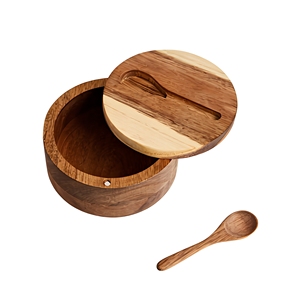 Wooden Classic Multifunction Spice <b>Jar</b> <b>Storage</b> Container Wooden Lid 250mL Capacity Eco-Friendly Durable Seasoning Canister <b>for</b> - Product Image 1