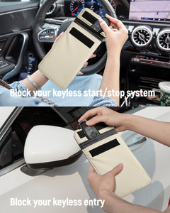 Pochette de protection RFID anti-traçage, sac <span class=keywords><strong>Faraday</strong></span>, bloqueur de signal pour téléphone portable, carte, clé de voiture, wifi - Product Image 6