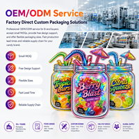 FDA GRS goedgekeurde, op maat bedrukte, geurbestendige, kinderveilige, food grade, gestanste mylar zakken, staande pouch
