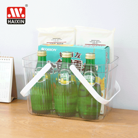 Portable ustensile conteneur voiture jouets collations articles de toilette cosmétique maquillage bacs organisateurs d'outils panier de rangement en plastique avec poignées
