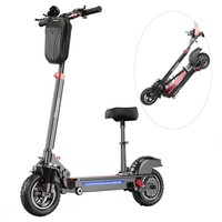 IScooter-Scooter eléctrico todoterreno IX5, 10 pulgadas, batería de 15Ah, rango de 40-45km, motor de 1000W, 45 km/h, velocidad máxima, 6 amortiguadores