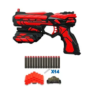 High Speed Manual Soft Bullet Gun With 14 Foam Bullets And Clip