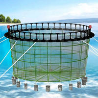 Cage flottante en PEHD de haute qualité pour aquaculture, diamètre 15-20m, pour l'élevage de poissons, piège de pêche en plastique