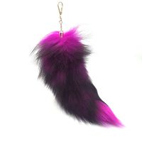 Pendentif en fourrure de renard véritable extra-large, porte-clés, breloque de sac, accessoire de performance, accessoire de déguisement, entièrement fait main, 40x20cm