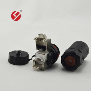 Liyuan LY-KJ-AP44-B cat6A/6/5E STP công nghiệp <span class=keywords><strong>Keystone</strong></span> Jack toolless loại <span class=keywords><strong>RJ45</strong></span> Bảng điều chỉnh gắn kết W/bụi cap không thấm nước <span class=keywords><strong>RJ45</strong></span> Coupler - Product Image 2