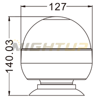 NIGHTUP 12V 24V Phare de signalisation robuste pour l'exploitation minière, camions et agriculture, à LED haute puissance, CE R10 ROHS IP65