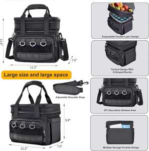 Sac isotherme tactique unisexe, étanche, avec bandoulière réglable, en polyester durable, léger et multi-usages pour le travail - Product Image 3