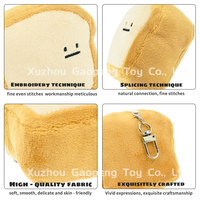 OEM ODM Personnalisé Porte-clés en peluche alimentaire fait main, Poupée en peluche Breadman, Boîte mystère, Pendentif, Breloque de sac, Cadeau, Peluches en forme de pain