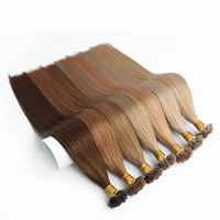Extensions de cheveux vierges blondes lisses et douces, prêtes à être expédiées, avec pointe en kératine invisible, qualité suprême, donneur unique, pointe plate