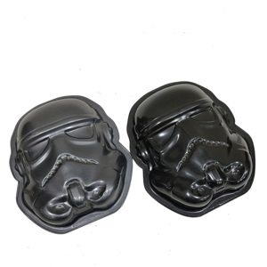Molde para Pastel QS005 con Forma <span class=keywords><strong>de</strong></span> Guerrero <span class=keywords><strong>de</strong></span> <span class=keywords><strong>Star</strong></span> <span class=keywords><strong>Wars</strong></span>, Antiadherente, <span class=keywords><strong>de</strong></span> Acero al Carbono, Molde 3D con Forma <span class=keywords><strong>de</strong></span> Casco para Hornear Pasteles, Herramienta para Hornear DIY - Product Image 3