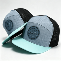 Casquette de baseball sportive ajustable, respirante, perforée au laser, hydrofuge, avec logo patch, vente en gros