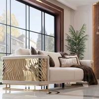 Italienisches Luxus-Samtsofa in Weiß, U-förmiges Ecksofa-Set im Hongkong-Stil, Postmodernes Design für Große Häuser & Luxusvillen