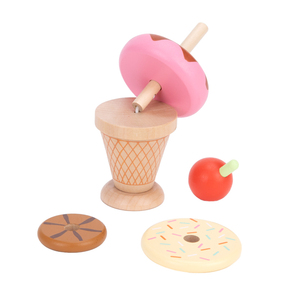 Juego de madera ecológico para niños, <span class=keywords><strong>helado</strong></span>, simulación de <span class=keywords><strong>helado</strong></span>, juego de postres, iluminación, Comida, Juguetes en capas - Product Image 3