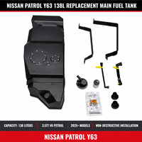 Tangki Bahan Bakar Tambahan Jarak Jauh Baru untuk Patrol Y63 3.5TT 138L/140L Paduan Aluminium 4x4 SUV