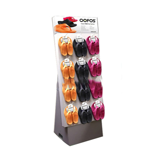 Présentoir en carton recyclable et portable, personnalisé, avec surface vernie, logo sur mesure et services OEM/ODM pour les magasins de sandales de plage - Product Image 1