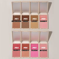 Poudre et crème bicolores roses à haute teneur en pigment Blush Your Logo Face Cheek Makeup Private Label Highlighter and Blush Palette