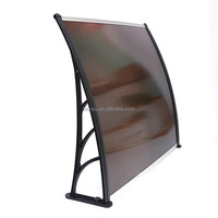 Auvent/Abri de Pluie en Polycarbonate Écologique Résistant aux UV, Solide/Gaufré/Givré, à Commande Manuelle