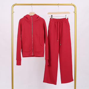 Dropshipping Resell Vendor Crop <b>Top</b> Sweatshirt Hoodie and Sweat Pants Set Womens Yoga Wear Ropa Deportiva Zip up Pullover - Product Image 4
