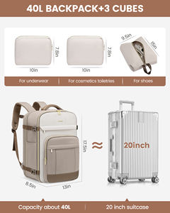 2025 LOVEVOOK gran capacidad 40L 50L <span class=keywords><strong>mochila</strong></span> de <span class=keywords><strong>viaje</strong></span> 17 18In Laptop <span class=keywords><strong>mochila</strong></span> con cubos de embalaje para mujeres hombres para <span class=keywords><strong>viaje</strong></span> de negocios - Product Image 2