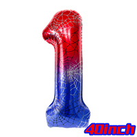 Nouveaux ballons en feuille de 40 pouces, version américaine, chiffres 0-9, Spider-Man, décorations de fête sur le thème des héros