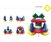 Jouet éducatif précoce amusant, puzzle DIY pour enfants, blocs de puzzle en plastique, blocs pyramidaux, jeu de pyramides, jouets de puzzle 3D pour enfants