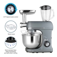 Personnalisation d'usine appareils de cuisine batteur sur socle multifonctionnel 7L 1600W avec mélangeur et pièces de hachoir à viande mélangeurs