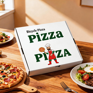 Caja de Pizza para Llevar al por Mayor, Cartón Corrugado, Impresión Personalizada, Caja de Pizza Cuadrada de 6-18 Pulgadas con Logotipo - Product Image 1