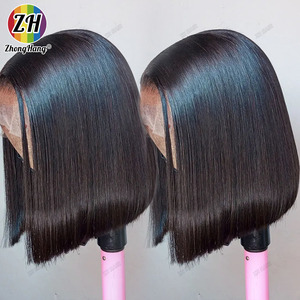 Vente en gros 12A Highlight court Bob 13x4 HD Lace Frontal Bob perruque 100% cheveux humains vierges brésiliens pré-plumés avec des cheveux de <span class=keywords><strong>Boby</strong></span> - Product Image 3