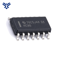 SN74HC86DR Circuit intégré logique Quad 2 entrées XOR SOIC-14, 4 portes XOR indépendantes, Série 74HC CMOS 2V à 6V -40°C à 125°C CMS en stock