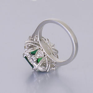 Ma Yin Fang fabbrica personalizzato all'ingrosso Anillo Esmeralda 925 Plata Sterling da donna anello smeraldo 925 argento alla moda anelli di pietre preziose - Product Image 5