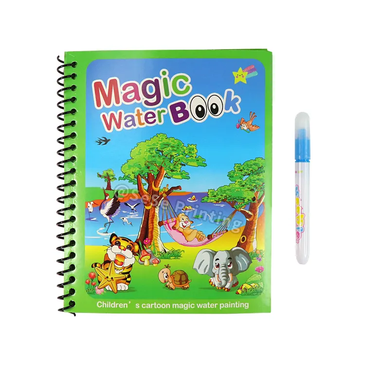 Custom Children Book Colourful Magic Water Drawing Book Writing Doodle Book with Magic Pen