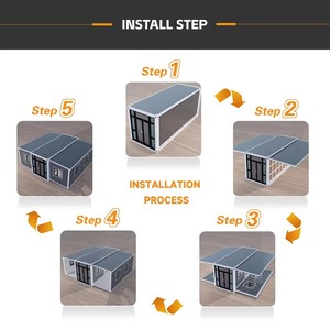 Maison préfabriquée de luxe en acier de 40 pieds, prête à l'emploi, extensible et pliable, conteneur habitable personnalisé, disponible en 20/30/40 pieds, conforme aux normes européennes - Product Image 4