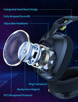 Casque sans fil de bureau ONIKUMA B2 noir, casque de jeu à réduction de bruit, casque stéréo HiFi avec microphone