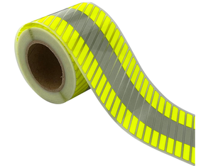 High Visibility EN20471 Certified <b>Reflective</b> Green/Orange TPE Polyester Webbing Customized Size Cheap Wholesale Sew-On for - Product Image 3